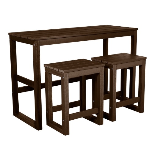 Sequoia Professional Granite Hills Modern Counter Height Balcony, 3 Piece Set, Weathered Acorn